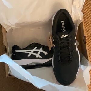 New ASICS black Gel-dedicate-7 sneaker